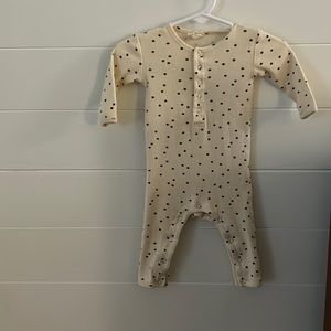 0-3 mon Quincy Mae ribbed polka-dot onesie
